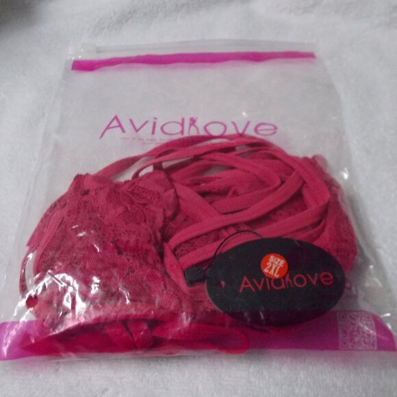 NWT Hot Pink Avidlove lace bodysuit XXL - Picture 6 of 7